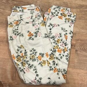 Citizens of Humanity Jeans Womens 4 / 27 Mandy High Waist Beige Denim Floral EUC